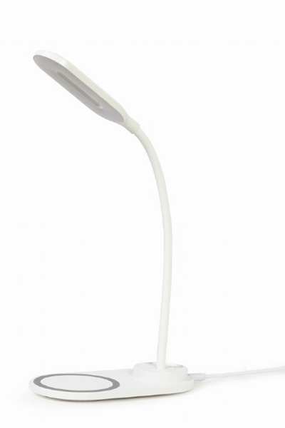 LA±MPARA DE ESCRITORIO CON CARGADOR INALÇ±MBRICO BLANCO