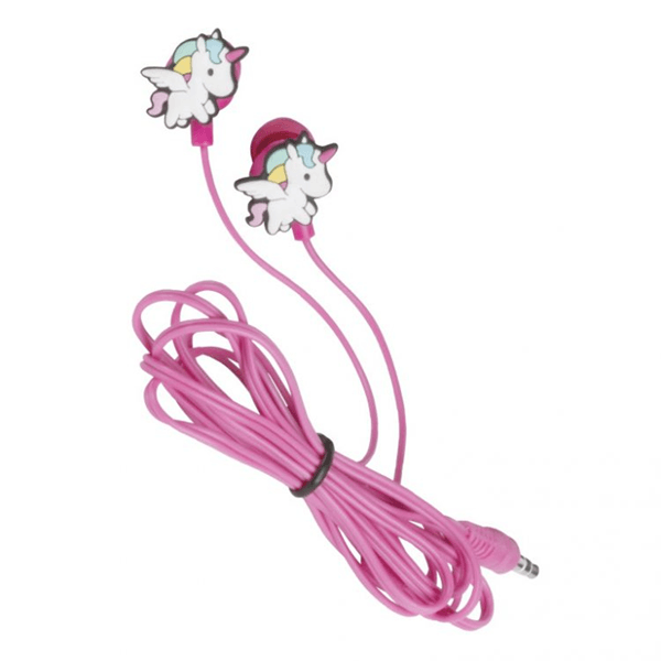 auricular intrauditivo konix unik in-ear headphone color rosa dise  o unicornios kx-earp-unik