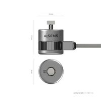 Miniatura 4 de AISENS Cable de Seguridad con Cerradura de Llave para Ordenador, Monitor, Portatil 1.5 m