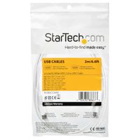Miniatura 6 de 2M USB C CABLE WHITE HIGH QUALITY ARAMID FIB ER
