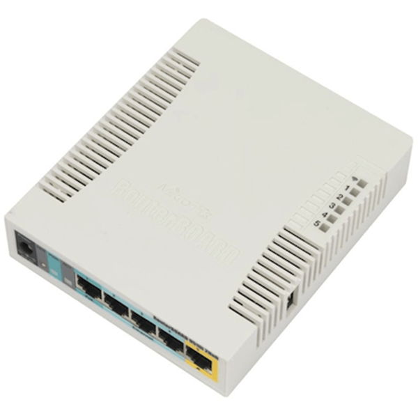 router inal. mikrotik rb951ui-2hnd 2.4ghz 5et 600mhz 128m l4