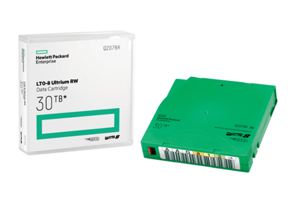 hpe lto-8 ultrium 30tb rw data cartrid ge