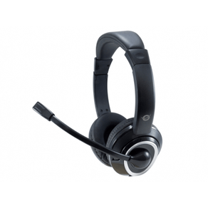HEADSET CONCEPTRONIC POLONA CONEXION  JACK 3.5MM  MICROFONO FLEXIBLE CONTROL DE VOLUMEN INCLUYE ADAPTADOR 1 A 2 JACKS 3.5MM COLOR NEGRO