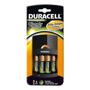 CARGADOR---PILA-DURACELL-4HRS.--2-PILAS-AA-1300mAh-----2-PILAS-AAA-750mAh