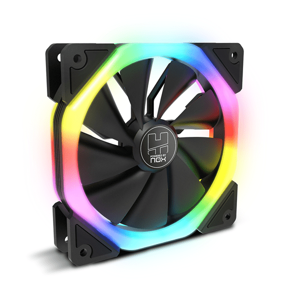 ventilador nox s-fan negro 12 cm argb