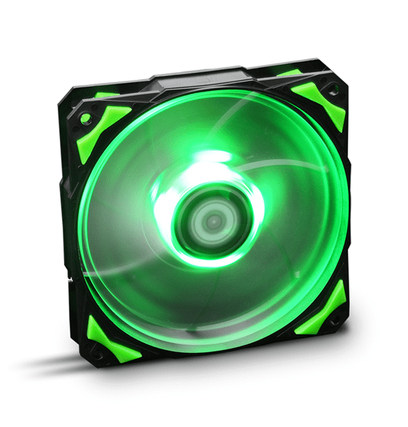 ventilador nox h-fan verde 12 cm led verde