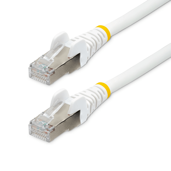 cable 0 5m de red cat6a blanco snagless poe++ 100w rj45