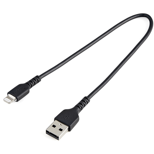 30cm usb to lightning cable apple mfi certified - bla ck