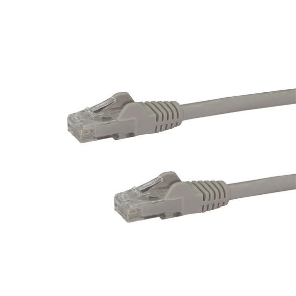 cable 1m gris de red gigabit cat6 ethernet rj45 snagle ss