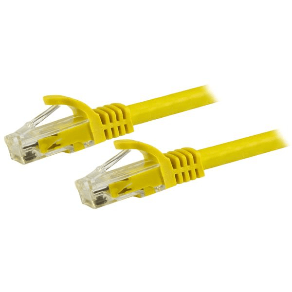 1.5 m cat6 cable yellow snagless - 24 awg copper wi re