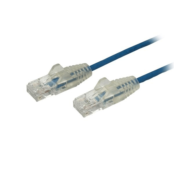 cable 1m de red cat6 sin enganches azul