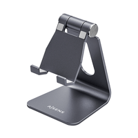 Miniatura 1 de AISENS Soporte De Sobremesa Tamaño M Ajustable (1 Pivote) Para Movil / Tablet, Gris