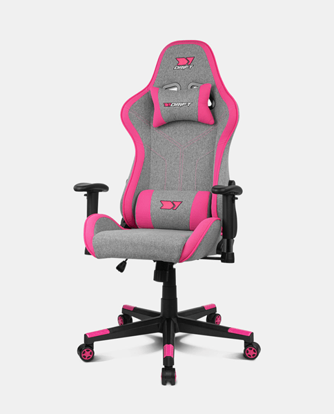 DRIFT Silla Gaming DR90 PRO Gris/Rosa