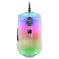 MOUSE MARS GAMING MMR TRANSLUCIDO WHITE OPTICO 12800DPI  ULTRA LIGERO 58g ILUMINACION RGB SWITCHES MECANICOS HUANO PROGRAMABLES