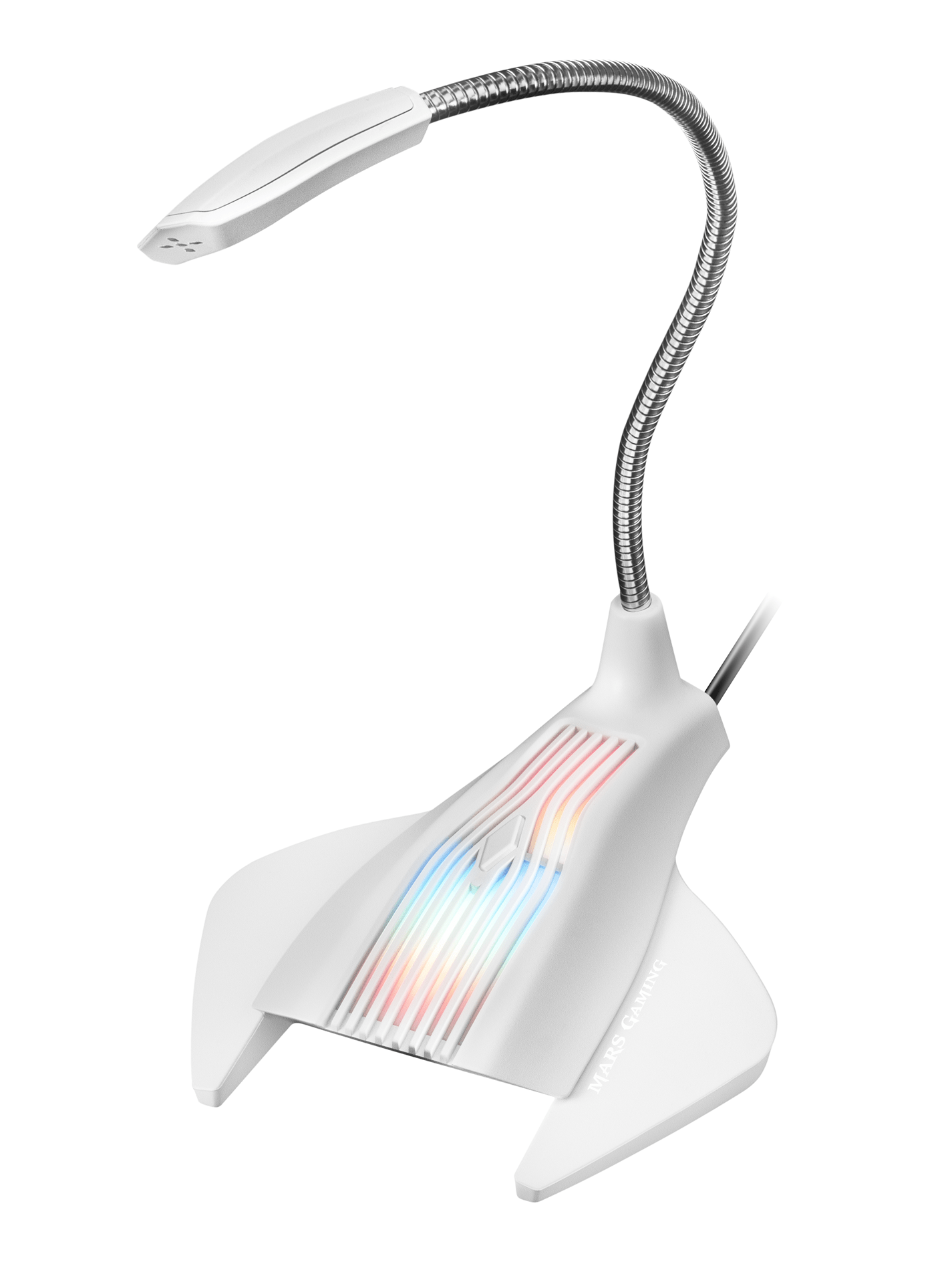 Mars Gaming Microfono Gaming RGB WIN/MAC/PS4 Blanc