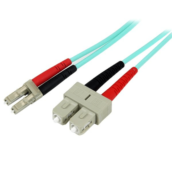Cable Patch de Fibra LSZH Duplex Multimodo Aqua 50/125 10 Gb 2m LC - S