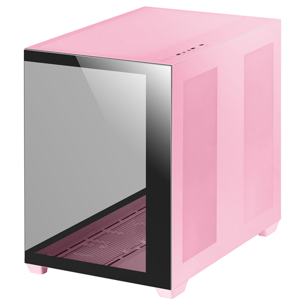 caja torre e-atx mars gaming mcv4 pink xxl premium custom doble ventana de cristal templado continuo sin fuente de alimentacion