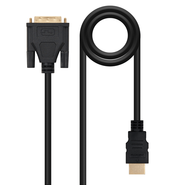 Nanocable - CABLE DVI A HDMI, DVI18+1/M-HDMI A/M, 3 M