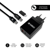 Miniatura 1 de SMART CHARGER PD25W+QC3.0+C TO C/LIGHTNING CABLE B