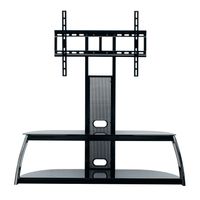 Miniatura 2 de MESA CON SOPORTE APPROX PARA TV DE 30-63" BALDAS DE CRISTAL TEMPLADO 5mm CONJUNTO EN COLOR NEGRO 1118x508x1372mm