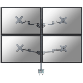 DESK-MOUNT-QUAD-10-27IN-SILVER-MAX24KG.VESA75X75TO100X100-MM