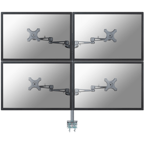 DESK-MOUNT-QUAD-10-27IN-SILVER-MAX24KG.VESA75X75TO100X100-MM