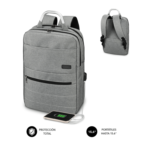 mochilla portatil 15,6´´ subblim grey