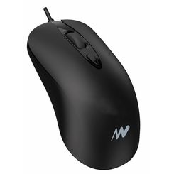 Ratón Netway - Mouse óptico, USB, 2400 dpi, BP700  NEGRO