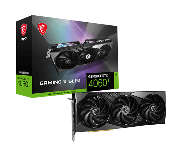 tarjeta grafica msi geforce rtx 4060 ti gaming x slim | 16gb | gddr6 | dlss3