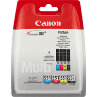 Miniatura 1 de PACK CARTUCHOS CANON CYAN/MAGENTA/AMARILLO/NEGRO CLI-551