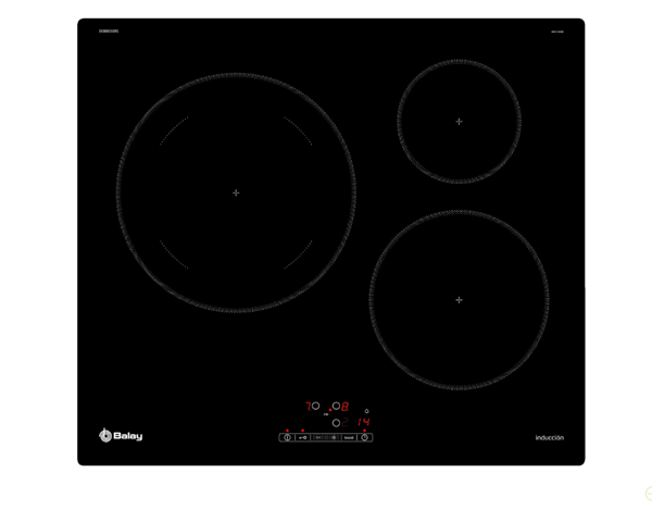 VITROCERAMICA INDUCCION BALAY 3EB865ERS 3 ZONAS COCCION ANCHO 60 CM