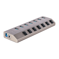Miniatura 1 de HUB CONCENTRADOR USB-C DE 7 PUERTOS CON INTERRUPTOR ES