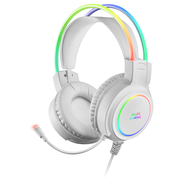 MARS GAMING Auricular MHRGB PC/PS4/PS5/XBOX White